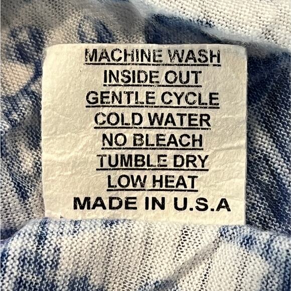 M1-41 DAVID CLINE Women's Collared Button Down Top Floral Blue/White Size S - Picture 8 of 8